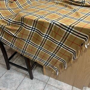 Burberry Tan Plaid Blanket